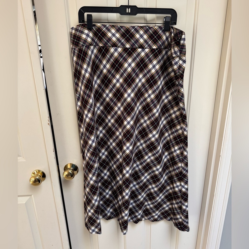 Plaid Midi Skirt